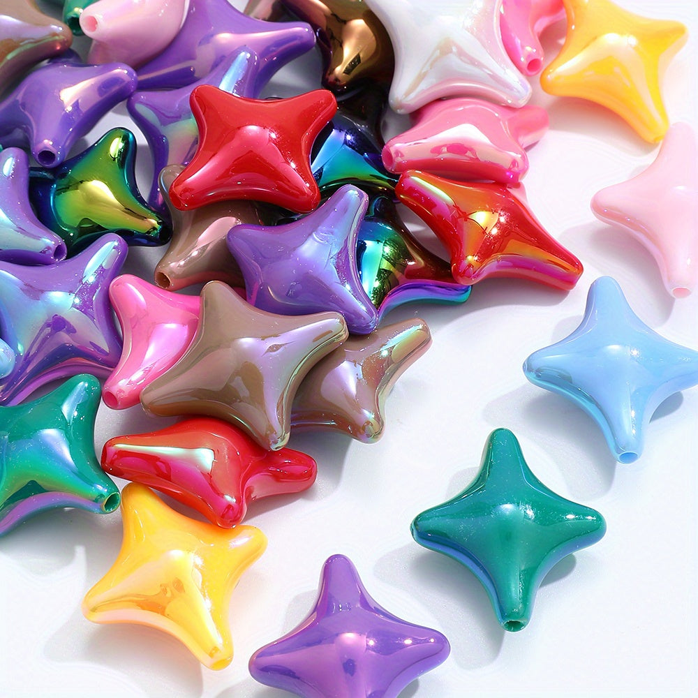 Four-Pointed Star Acrylic Beads
