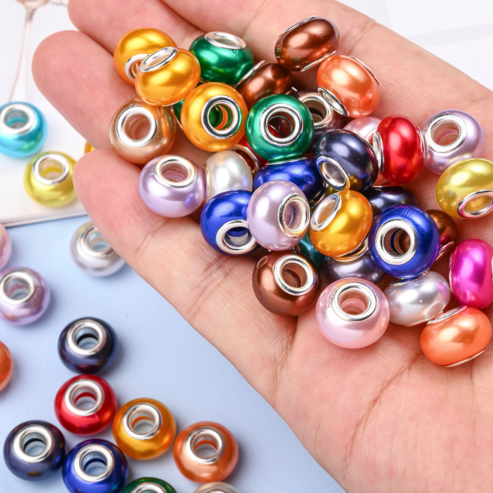 Assorted Imitation Pearl Large Hole Beads
