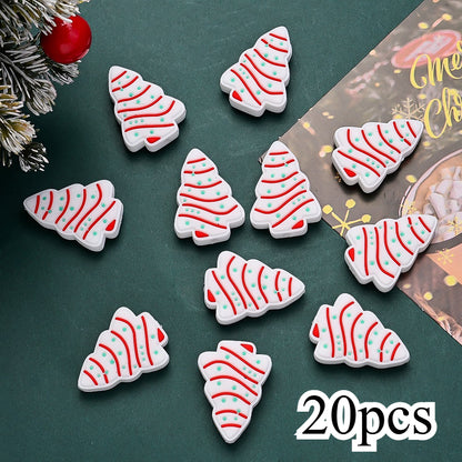 Christmas Tree Silicone Focal Beads