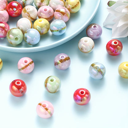 Large Hole Round CCB Spacer Beads