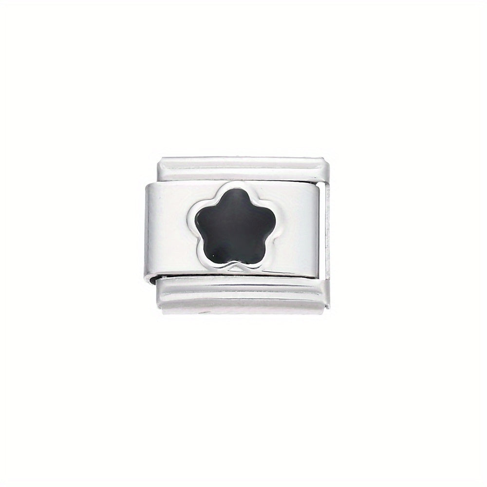 1pc 9x10mm Stainless Steel Petal Module Charm Bead