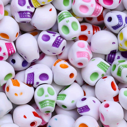 Halloween Acrylic Skull Beads