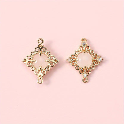 Four-Pointed Star Glass Pendants