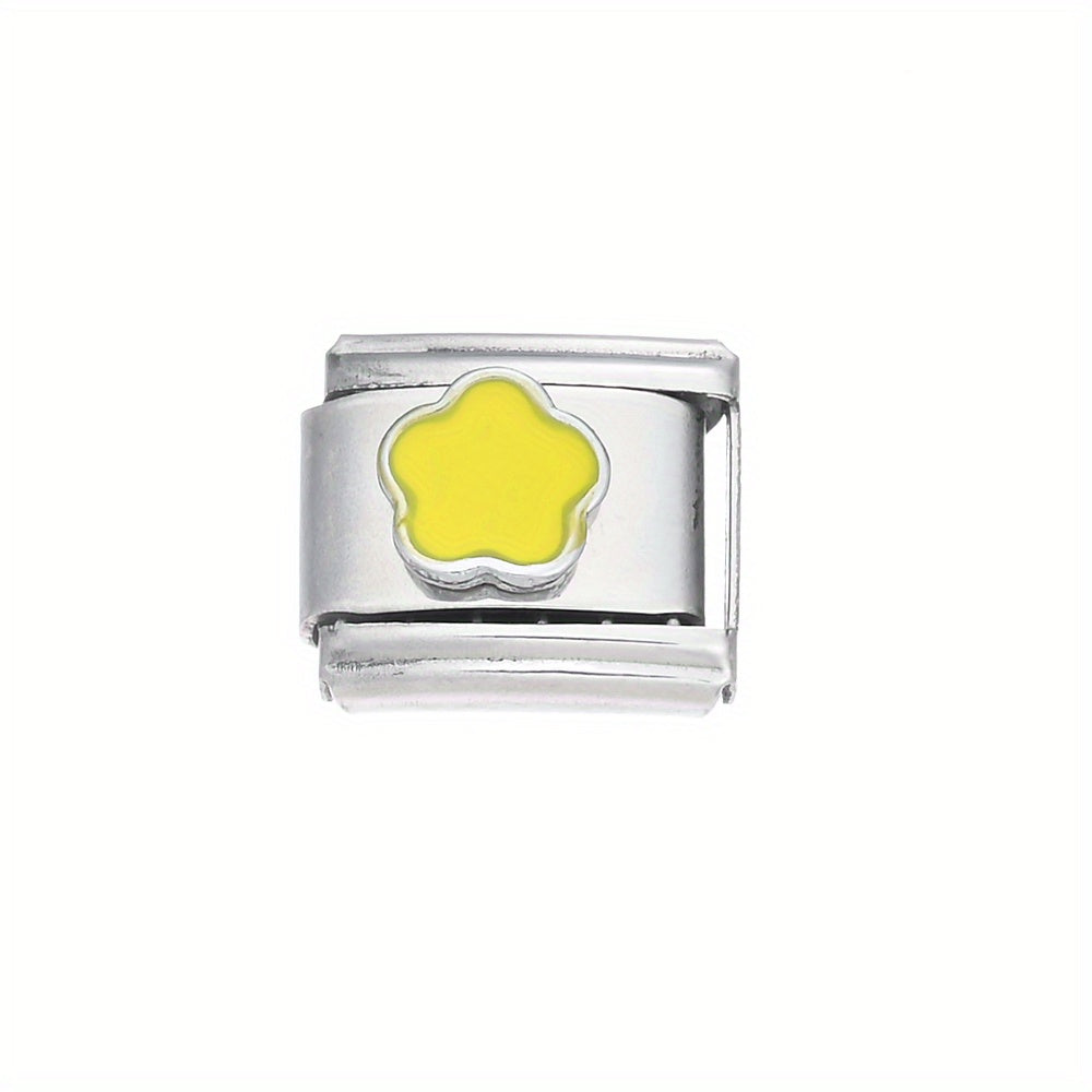 1pc 9x10mm Stainless Steel Petal Module Charm Bead