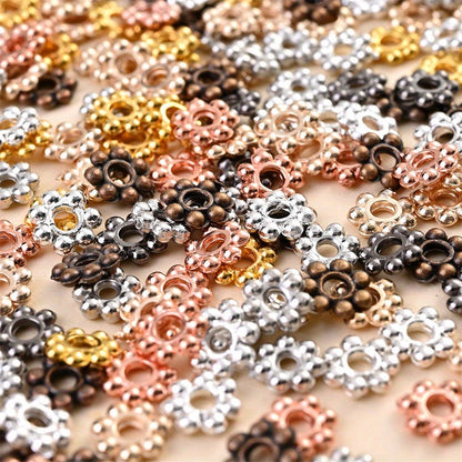 6mm Mini Flower Plastic Spacer Beads