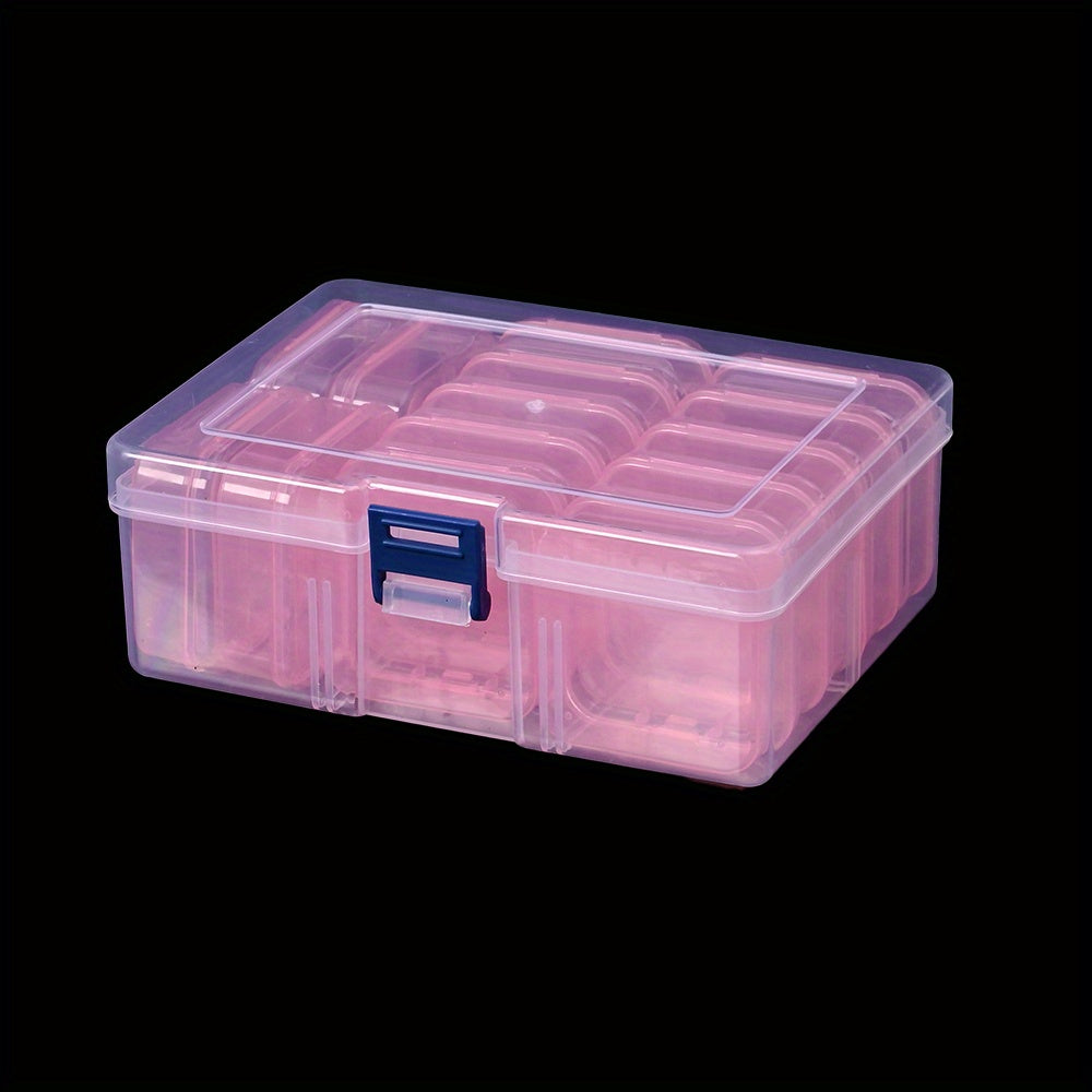 Transparent Plastic Beads Storage Box Set