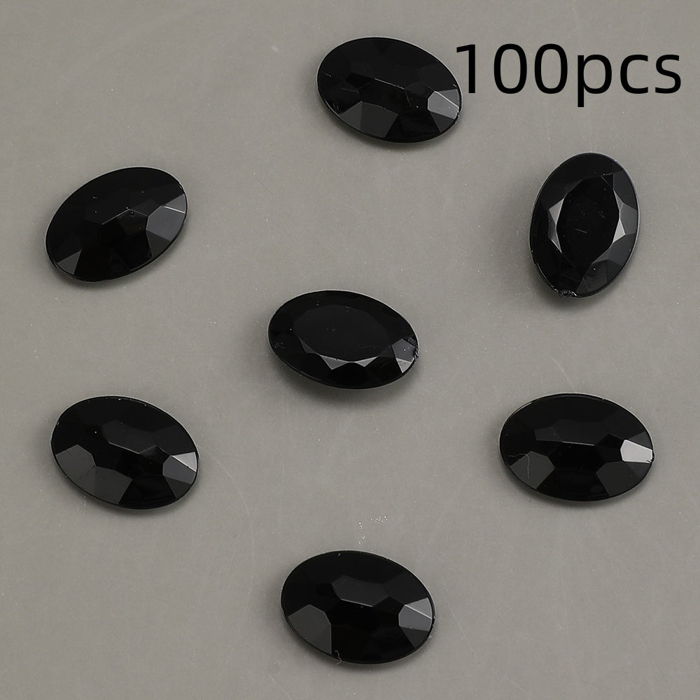 Rainbow Stripe Acrylic Big Hole Spacer Beads