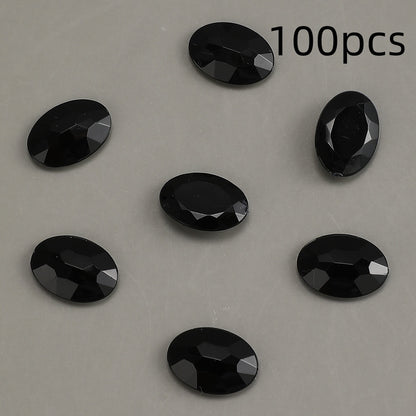 Rainbow Stripe Acrylic Big Hole Spacer Beads