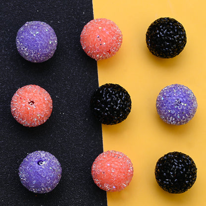 Halloween Frosted Rhinestone Ball Beads