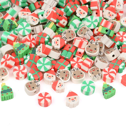 Christmas Multi Style Clay Beads