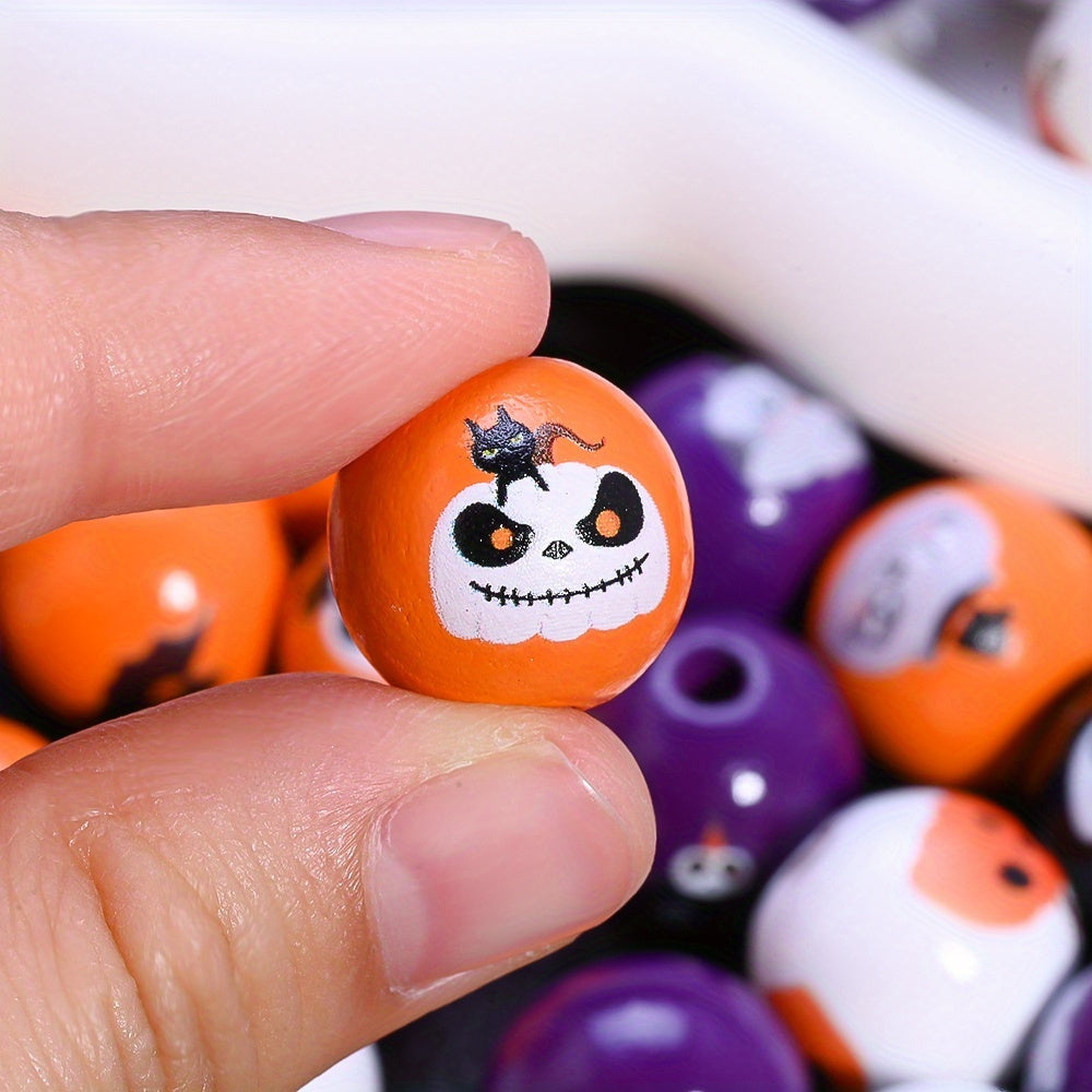 16mm Halloween Wooden Beads