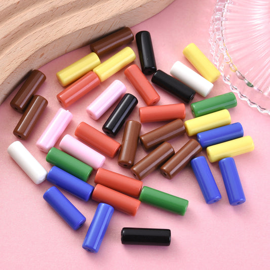 30/50pcs Colorful Acrylic Oval Beads