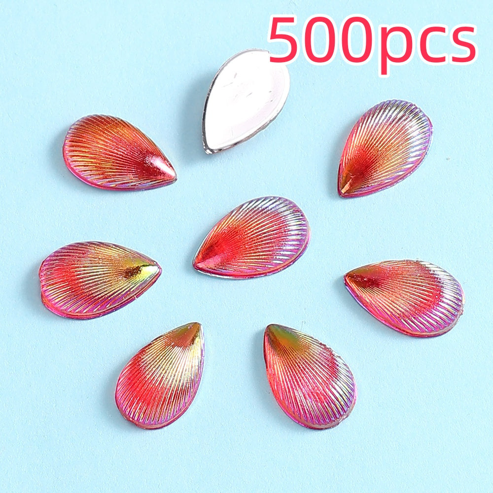 500pcs 8x12mm Waterdrop Resin Flatback Beads