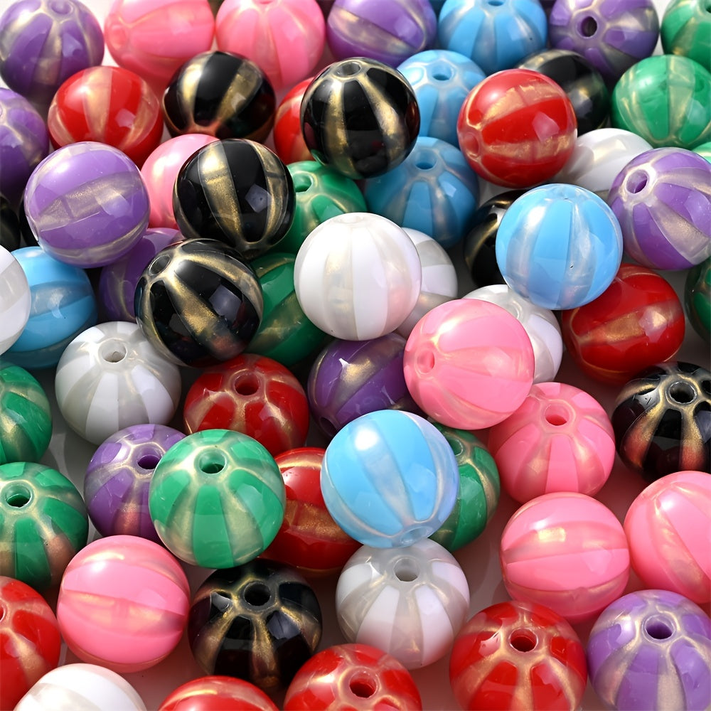 10Pcs Acrylic Beads Round Loose Spacer Beads for Jewelry Making DIY Bracelet Necklace Accessories