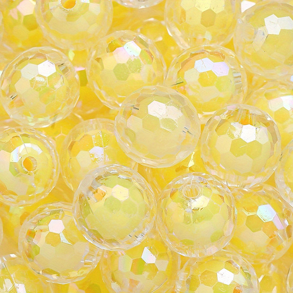 16mm AB Color Faceted Acrylic Round Beads