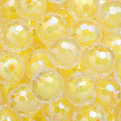 16mm AB Color Faceted Acrylic Round Beads