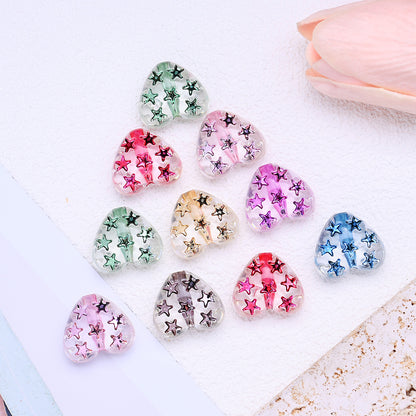 17.5x20mm Sanding Heart Acrylic Beads