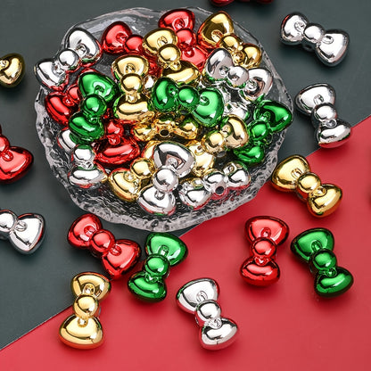 15x26mm Christmas Bowknot Spacer Beads