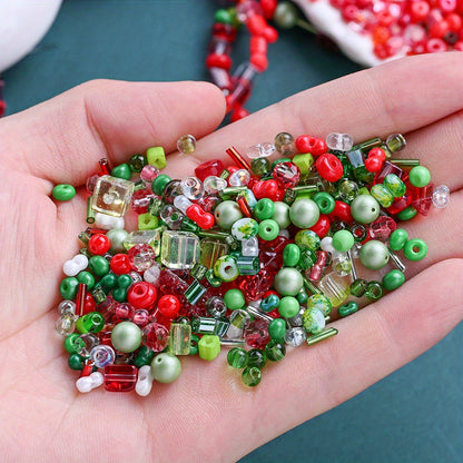 20g/bag Christmas Irregular Glass Seed Beads