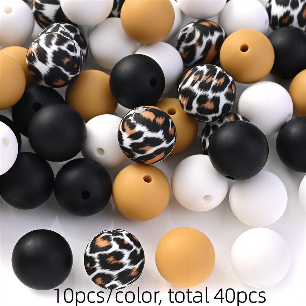 15mm Gradient Round Silicone Beads