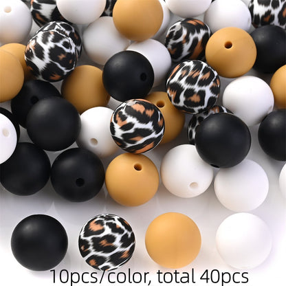 15mm Gradient Round Silicone Beads