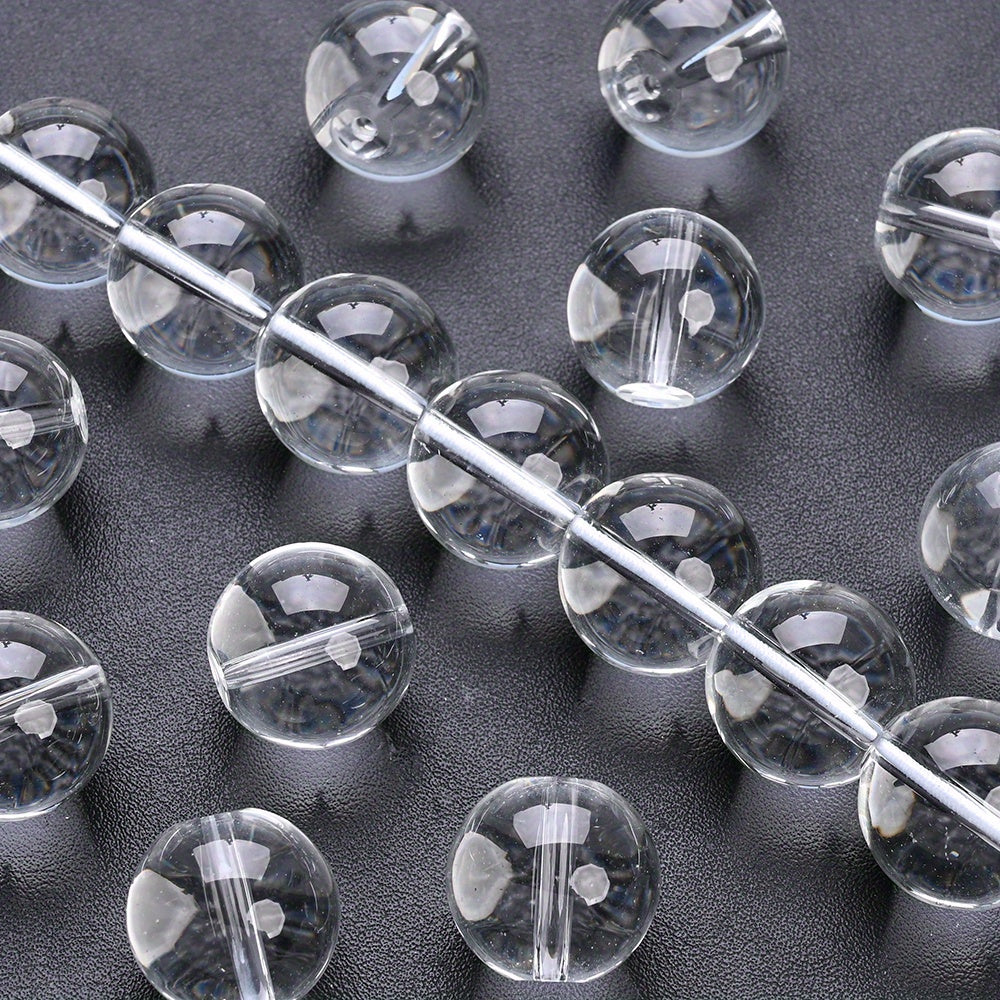 2/5/10/20pcs 14-30mm Transparent Glass Round Beads