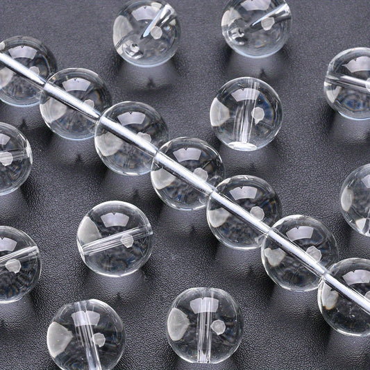 2/5/10/20pcs 14-30mm Transparent Glass Round Beads