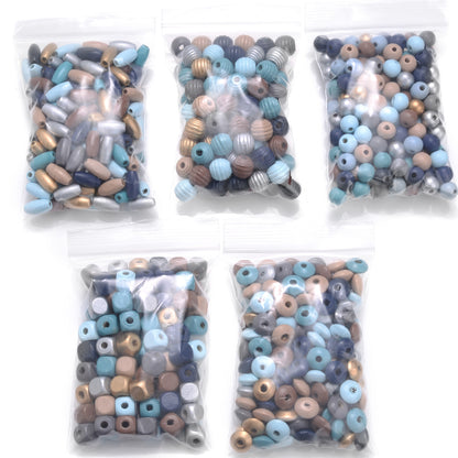20/50/80/100/150/300pcs Morandi Color Wooden Beads Set