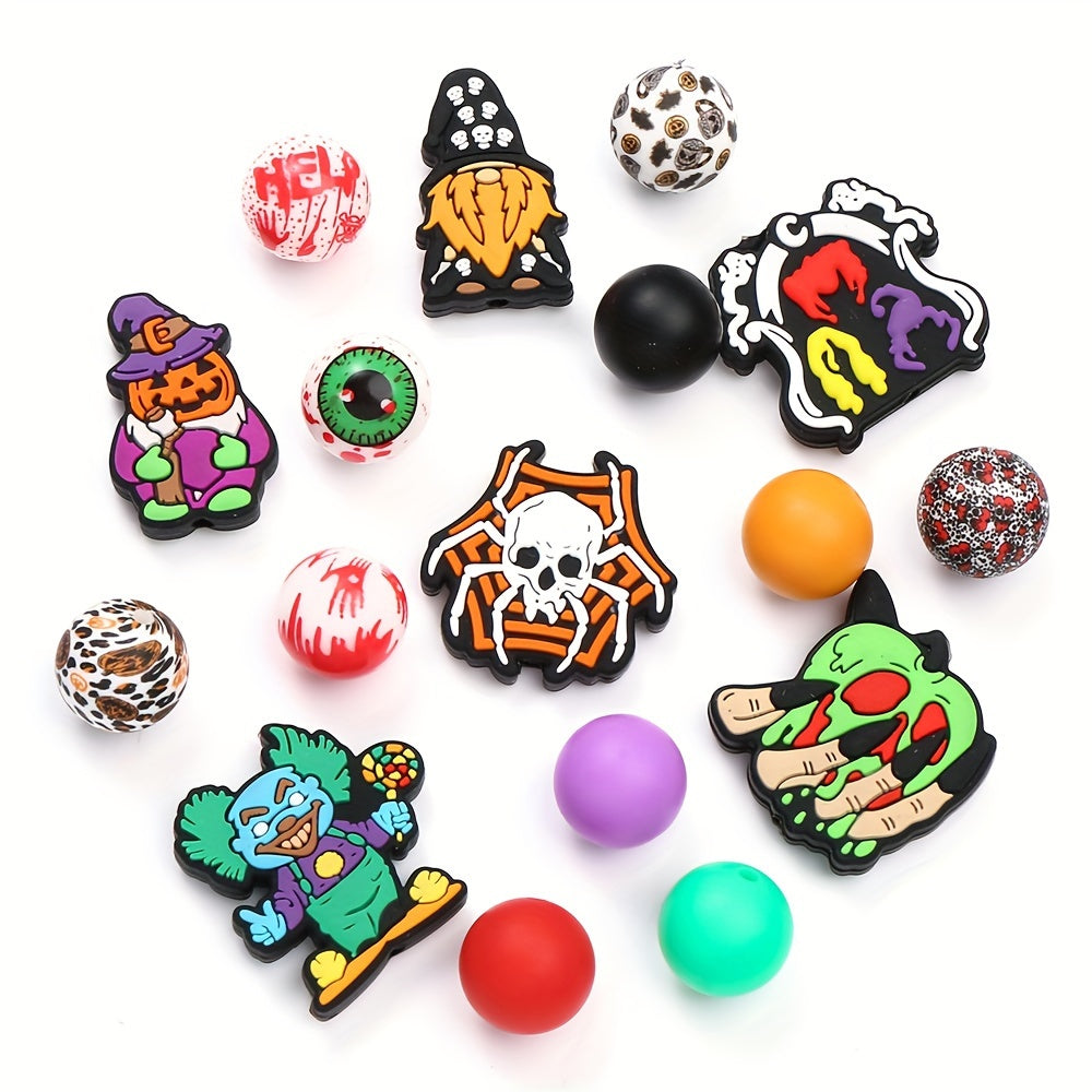 72pcs Halloween Silicone Combination Beads Set