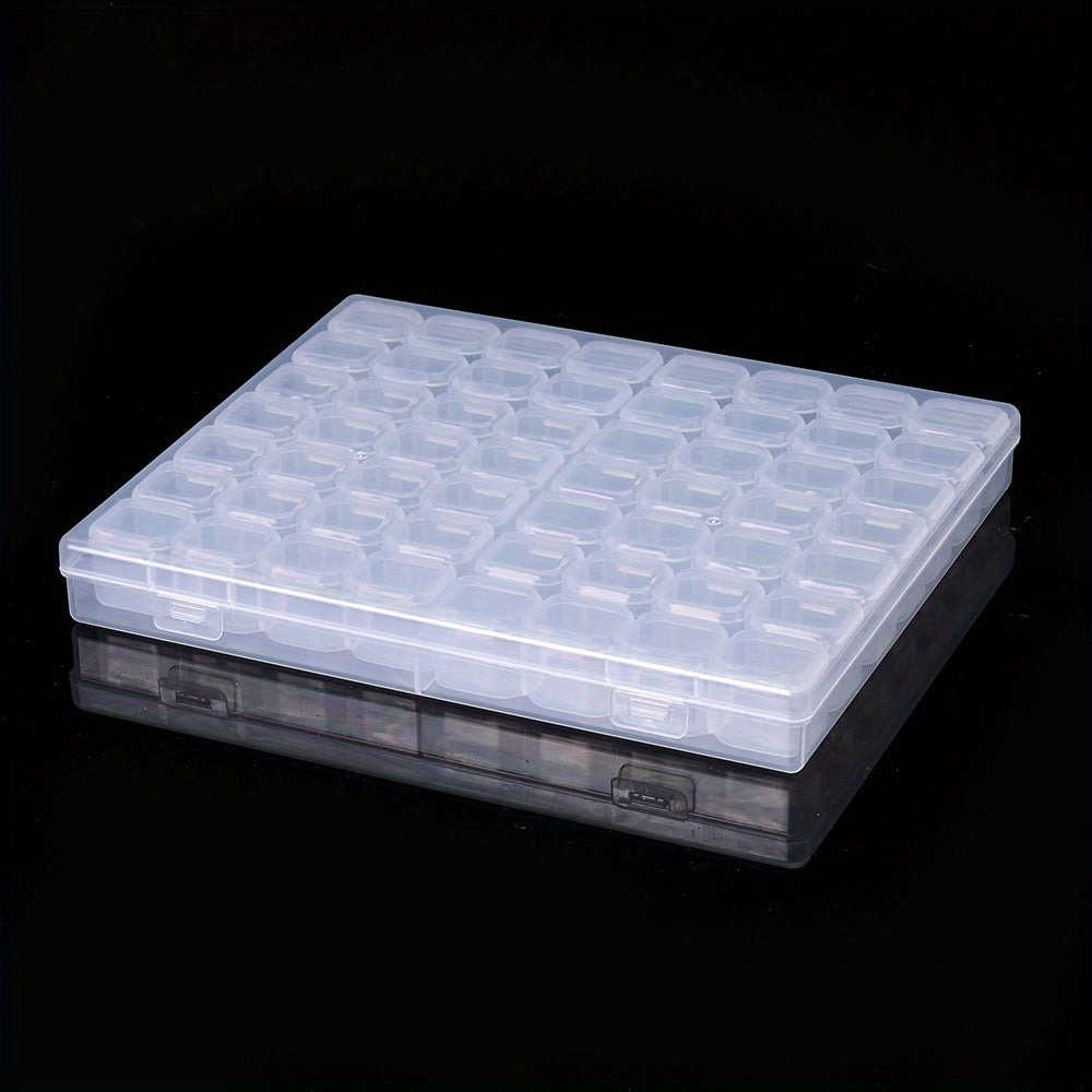 Transparent Plastic Beads Storage Box Set