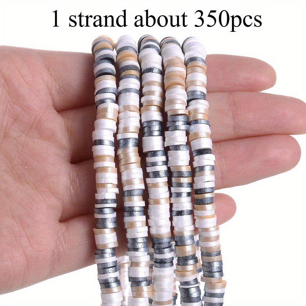 1 Strand 6mm AB Shiny Heishi Clay Beads