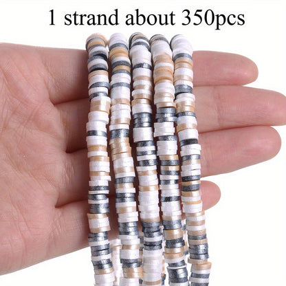 1 Strand 6mm AB Shiny Heishi Clay Beads