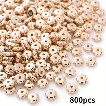 6mm Flat Round Plastic Spacer Beads