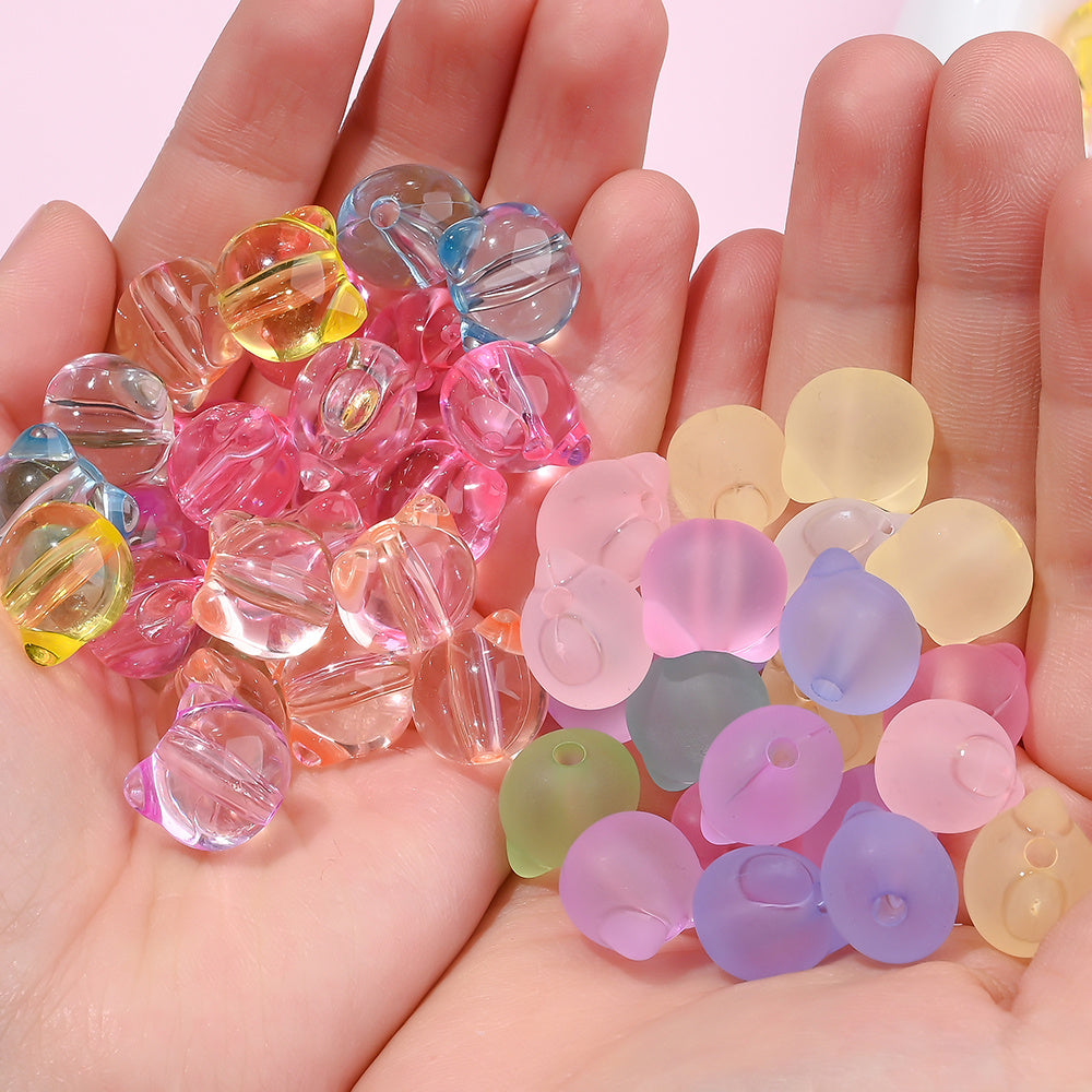 30pcs 12x13mm Cat Head Acrylic Beads