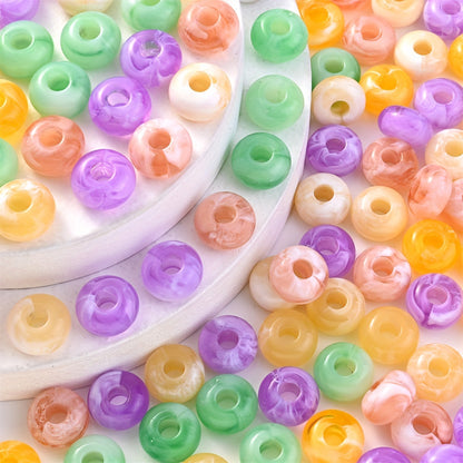 Colorful Bamboo Acrylic Cylinder Beads
