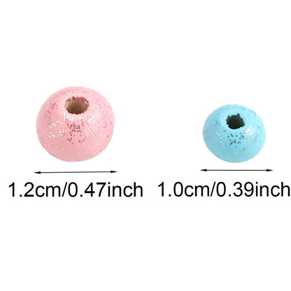 Round Mini Sequin Wooden Beads