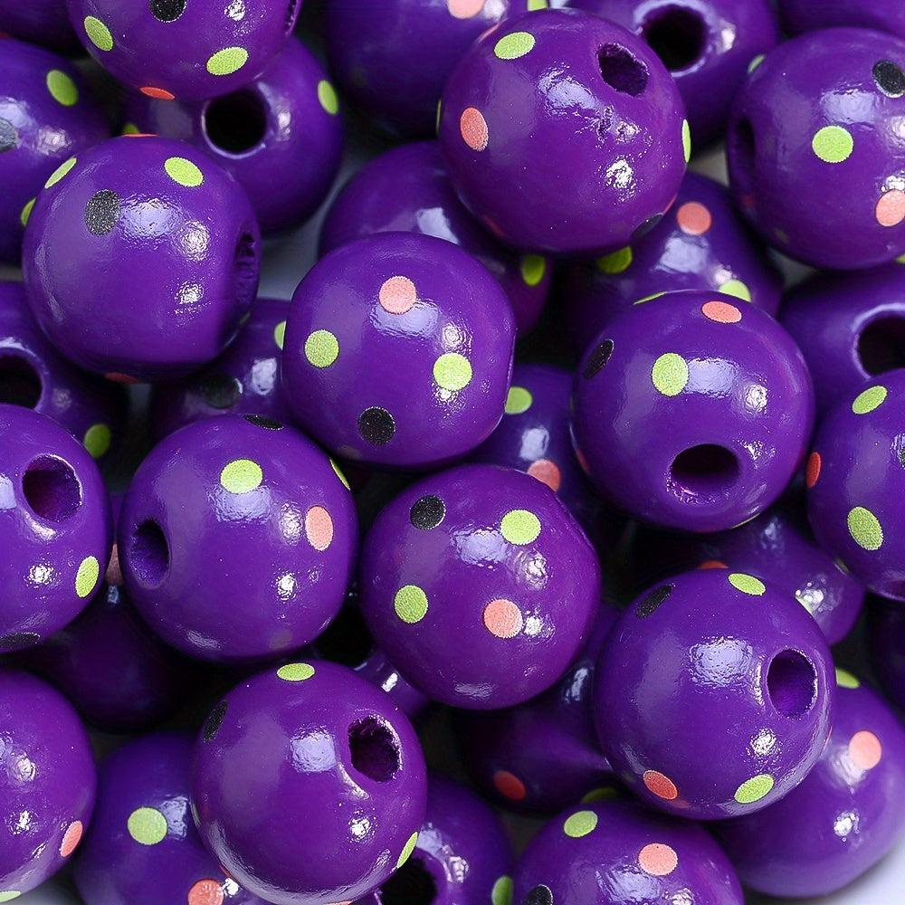 16mm Halloween Wooden Beads