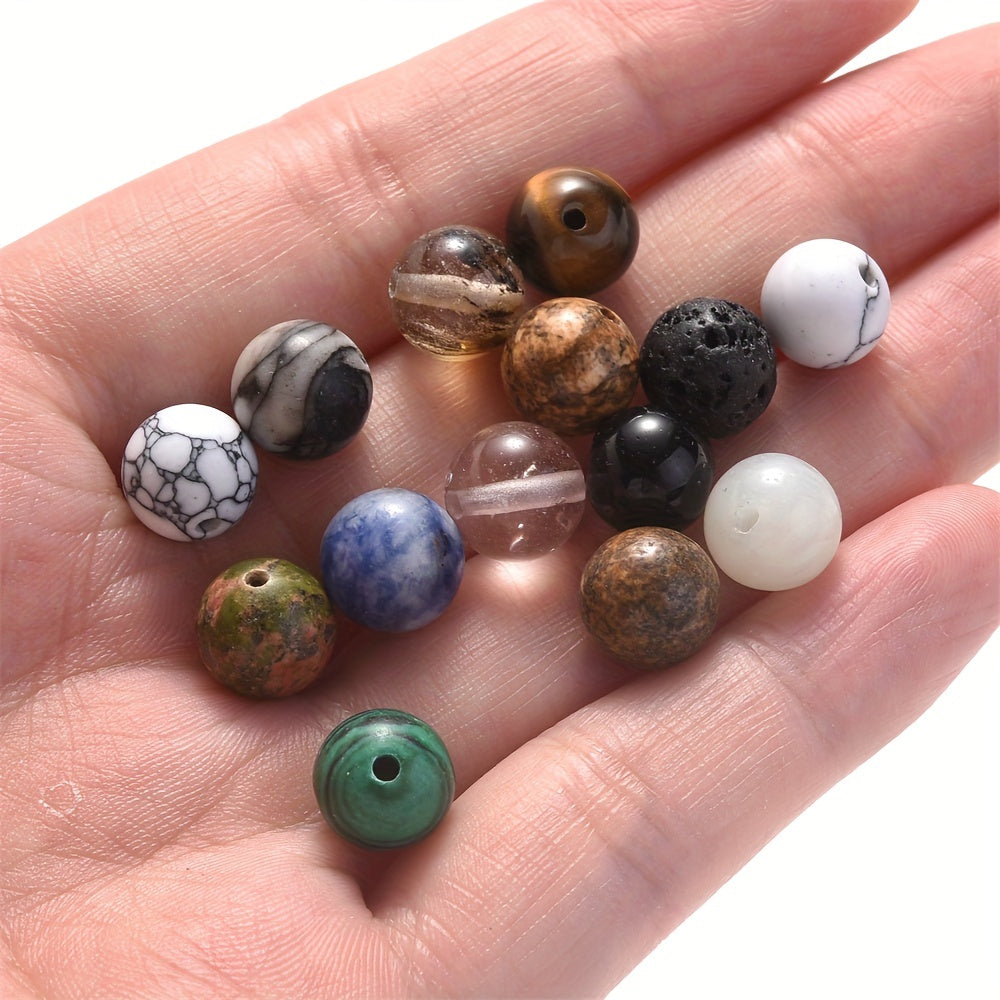 100pcs 8mm Natural Stone Round Beads
