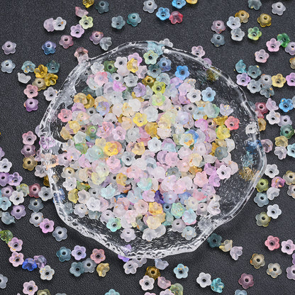 500pcs 3x6mm Lily of the Valley Acrylic Flower Cap Beads