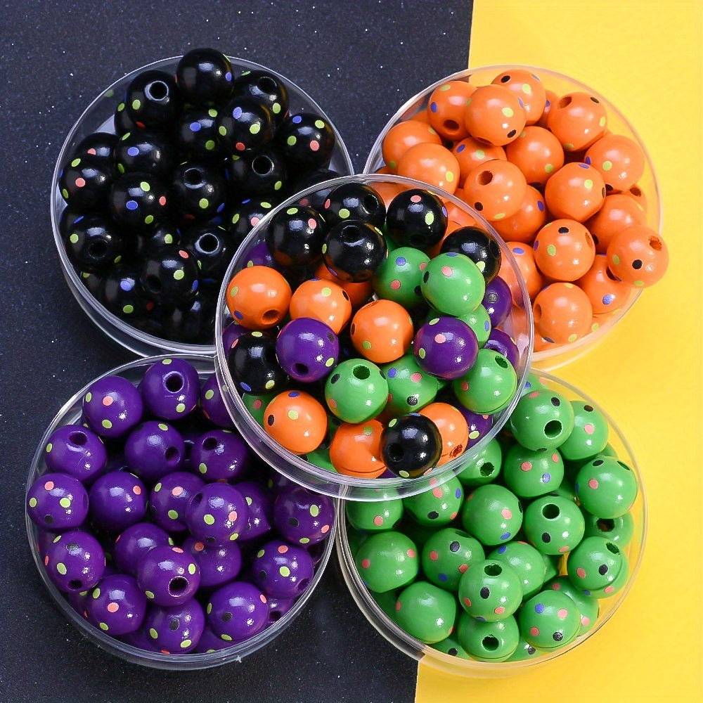 16mm Halloween Wooden Beads