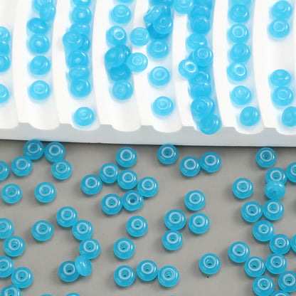 3×6mm Glass Abacus Spacer Beads