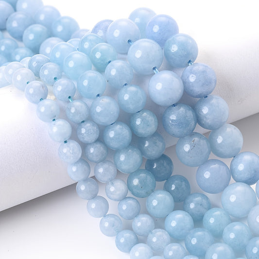 Natural Blue Aquamarine Stone Beads