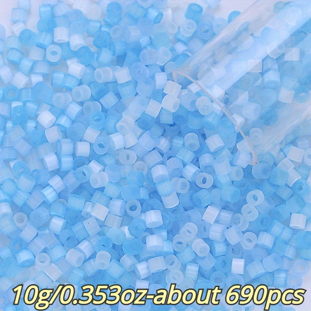 2.5mm Cat Eye Cylindrical Glass Rice Beads