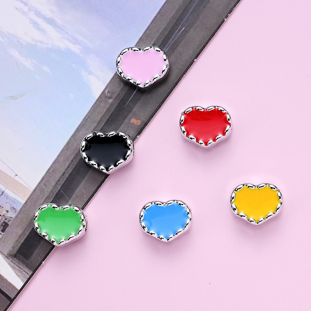 1.06x1.3cm Heart-Shaped Plastic Beads