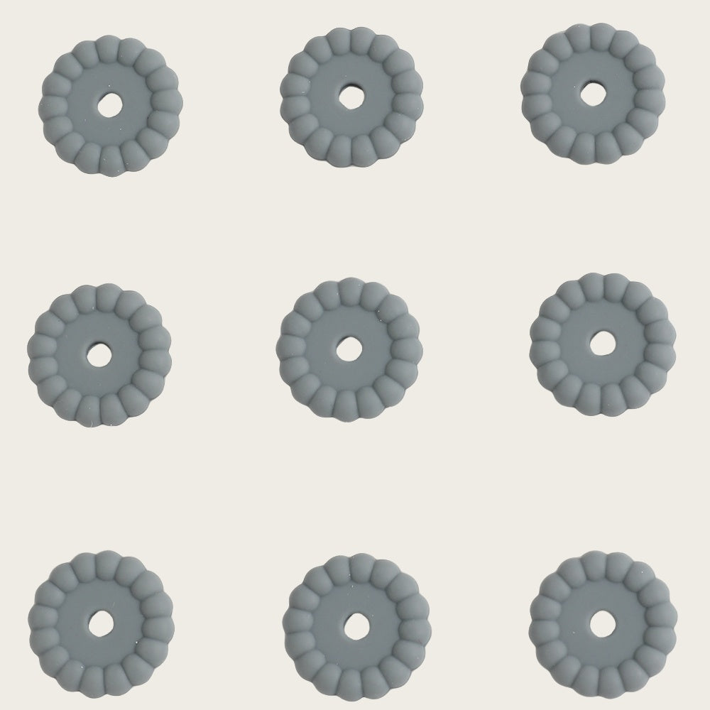 10pcs 12/15mm Silicone Disc Beads
