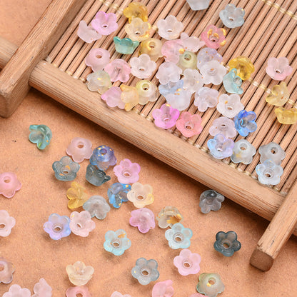 500pcs 3x6mm Lily of the Valley Acrylic Flower Cap Beads