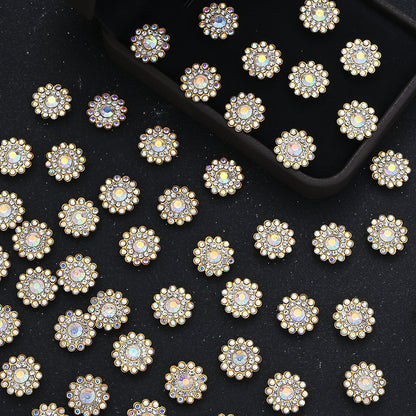 50pcs 13.8mm Crystal Claw Rhinestone Flatback Cabochons