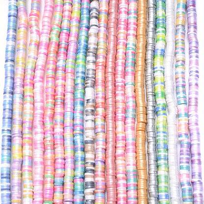 1 Strand 6mm AB Shiny Heishi Clay Beads