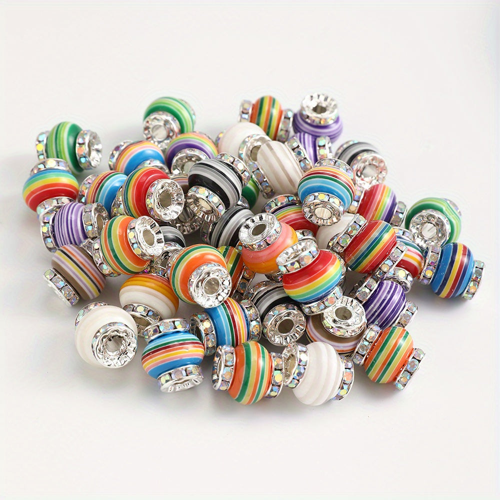 Mixcolor Round Shiny Acrylic Halloween Spacer Beads