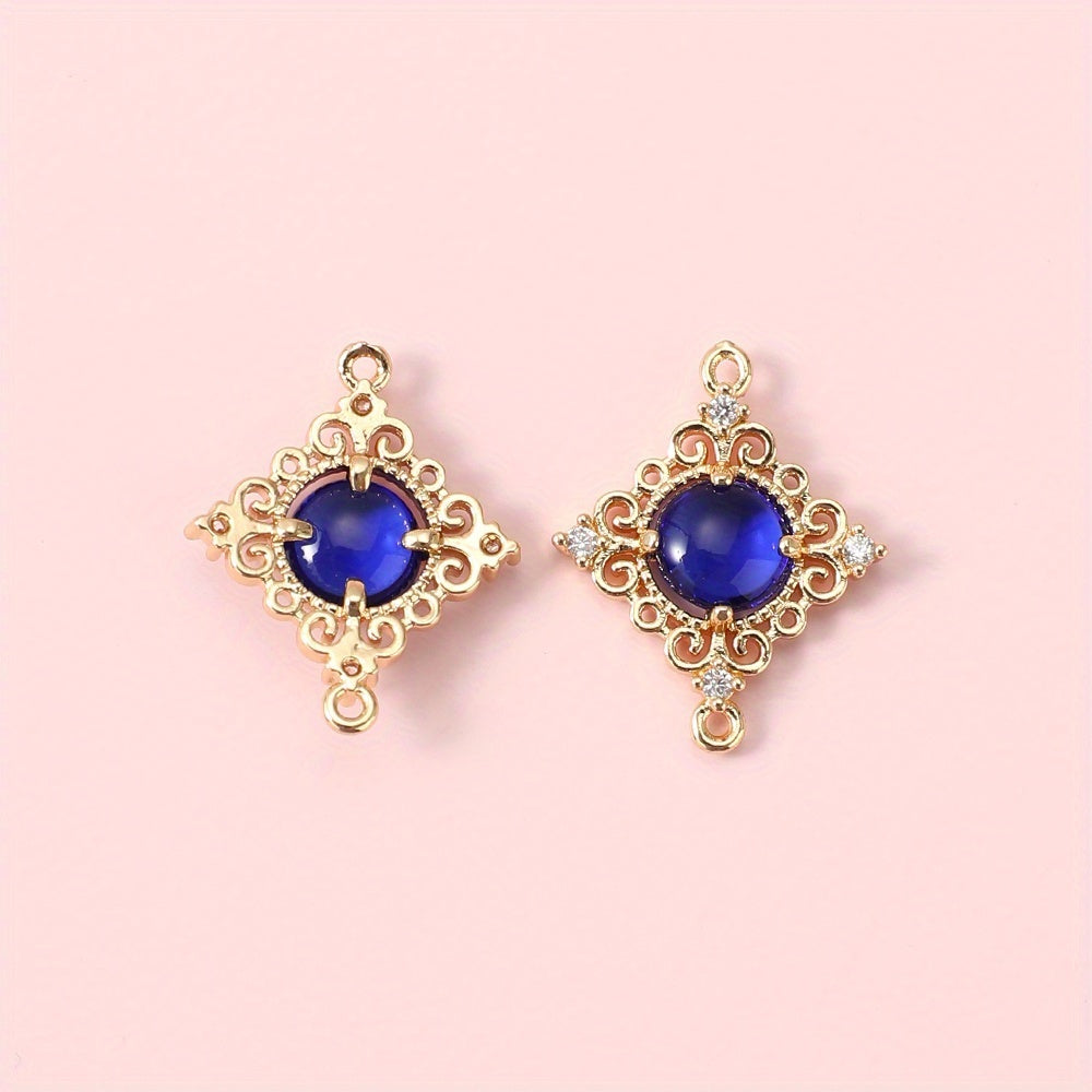 Four-Pointed Star Glass Pendants